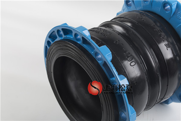 DN200球墨法蘭三元乙丙雙球體橡膠接頭，耐高溫